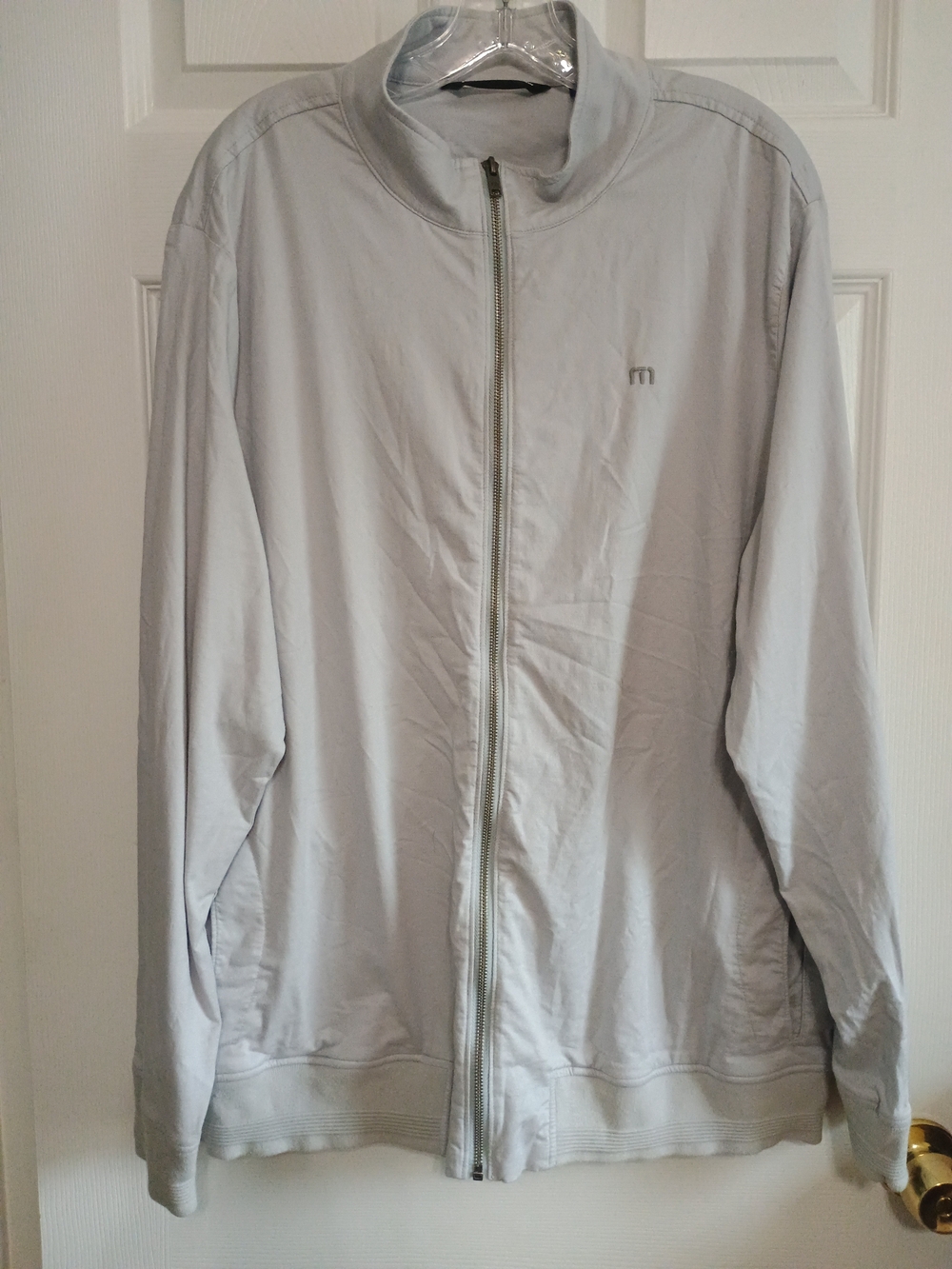 Travis Mathews Light Gray Men's Zip-Front Jacket